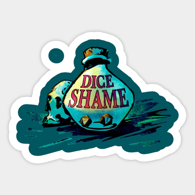 RQ Network: Dice Shame Sticker by Rusty Quill